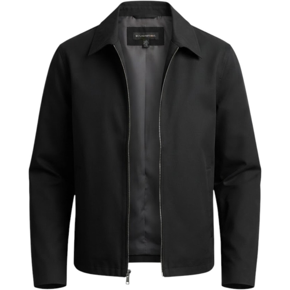 Banana Republic Mens Black Full Zip Harrington Jacket Small RN 54023